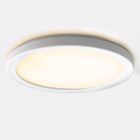 Candeeiro de teto para casa de banho branco de plástico, Shivani, 8W, LED 3000K, IP44
