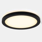 Candeeiro de teto para casa de banho preto de plástico, Shivani, 8W, LED 3000K, IP44