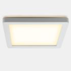 Candeeiro de teto para casa de banho branco de plástico, Shivani, 15W, LED 3000K, IP44
