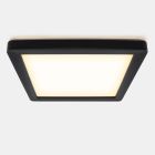 Candeeiro de teto para casa de banho preto de plástico, Shivani, 15W, LED 3000K, IP44