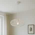 Candeeiro suspenso branco industrial, Lieve