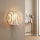 Aplique de parede branco industrial, Lieve, com interruptor