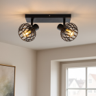 Foco de teto preto industrial, Lieve