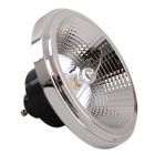 Lâmpada LED GU10 Olucia (AR111) Clint, preta, 6W, dimerizável, com temperatura de cor ajustável até quente.