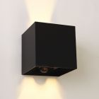 Candeeiro up down preto moderno, Dion, 6W, LED 2700K, IP54