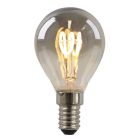 Lâmpada de filamento LED E14 Olucia dimerizável Tuelo, cinza, P45, 4W, 2200K