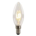 Lâmpada de vela LED E14 Olucia dimerizável Tuelo, 2W, 2700K