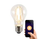 Lâmpada LED inteligente E27 Olucia Yona, A60, 5W, dimerizável a quente