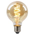 Lâmpada de filamento LED E27 Olucia dimerizável Tuelo, âmbar, G80, 4W, 2200K