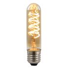 Lâmpada tubular LED dimerizável E27 Olucia Damien, âmbar, 4W, 2200K