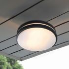 Candeeiro para exterior preto de plástico, James, IP44