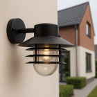 Candeeiro para exterior preto de aço inoxidável, Felice, IP44