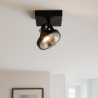Candeeiro de teto preto moderno, Morris