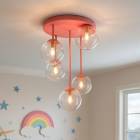 Candeeiro de teto rosa design, Stacy