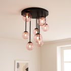 Candeeiro de teto rosa design, Stacy