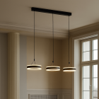 Candeeiro suspenso preto design, Lava, 55W, LED 3000K, regulável em 3 níveis