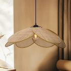 Candeeiro suspenso de rattan castanho, Rowen