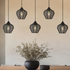 Candeeiro suspenso preto industrial, Pepita