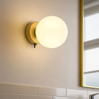 Candeeiro de parede para casa de banho dourado moderno, Amer, IP44