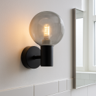 Candeeiro de parede para casa de banho preto moderno, Amer, IP44