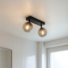 Candeeiro de teto para casa de banho preto moderno, Amer, IP44
