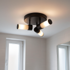 Candeeiro de teto para casa de banho preto moderno, Callum, IP44