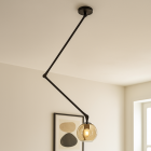 Candeeiro de teto preto moderno, Giada
