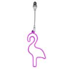 Cordão de luzes LED de plástico rosa, com formato de flamingo, IP44