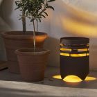 Candeeiro de mesa exterior castanho de plástico, Aidan, 0,3W, LED 3000K, IP44