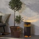 Candeeiro de mesa exterior castanho de plástico, Aidan, 0,3W, LED 3000K, IP44