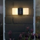 Candeeiro de parede exterior solar branco de plástico, Amier, 0,3W, LED 3000K, IP44
