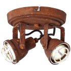 Foco de teto cor de ferrugem industrial, Abyga