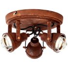 Foco de teto cor de ferrugem industrial, Abyga