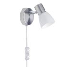 Aplique de parede cromo de metal, Alaya, com interruptor