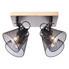 Foco de teto preto industrial, Havin