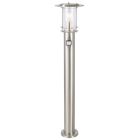 Candeeiro de pé exterior com sensor de movimento cromo de metal, Shamayra, IP44