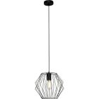 Candeeiro suspenso preto industrial, Alvina
