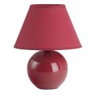 Candeeiro de mesa de cerâmica vermelho, Pilar, com interruptor