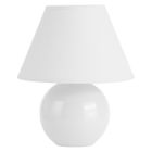 Candeeiro de mesa de cerâmica branco, Pilar, com interruptor