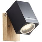 Candeeiro para exterior preto moderno, Charis, IP44