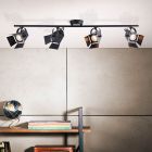 Foco de teto preto industrial, Jowenna, 5W, LED 3000K