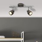 Candeeiro de teto preto de metal, Khadra, 3W, LED 3000K
