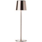 Candeeiro de mesa exterior recarregável cobre moderno, Skander, 4W, LED ajustável de branco quente a branco frio, IP44, com dimmer tátil