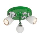 Foco de teto quarto infantil verde de metal, Carsten, 2,5W, LED 3000K