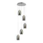 Candeeiro suspenso cromo moderno, Aliyah, 5W, LED 3000K