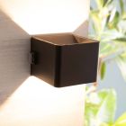 Candeeiro de parede recarregável preto moderno, Puck, 4W, LED 3000K, IP44