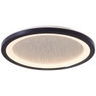 Painel LED de teto preto moderno, Yamal, 16W, LED 3000K