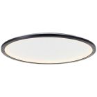 Painel LED de teto preto moderno, Yamal, 36W, LED ajustável de branco quente a branco frio, com comando à distância