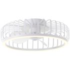 Ventilador de teto moderno branco, Tolga, 36W, LED 2700K-4000K-6500K, com controle remoto.