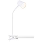 Candeeiro com mola branco de plástico, Musab, 7W, LED 3000K, regulável em 3 níveis